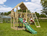 Jungle Palace | Wooden climbing frame with swing & climbing net