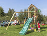 Jungle Cocoon | Wooden climbing frame with double swing