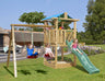 Jungle Hut | Wooden climbing frame with double swing