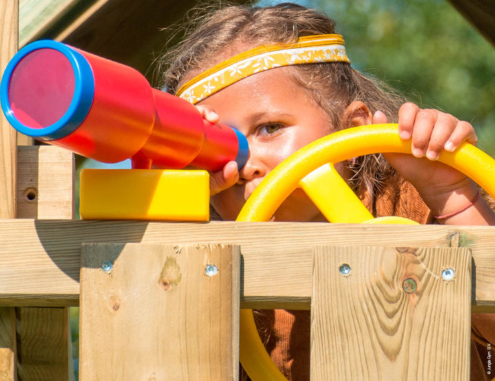 Jungle Chalet | Wooden climbing frame with swing