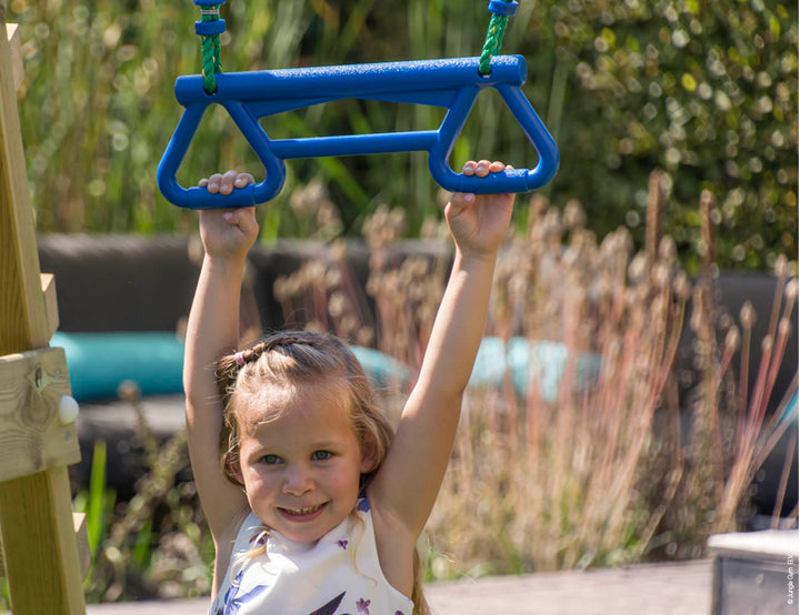 Jungle Cocoon | Wooden climbing frame with double swing