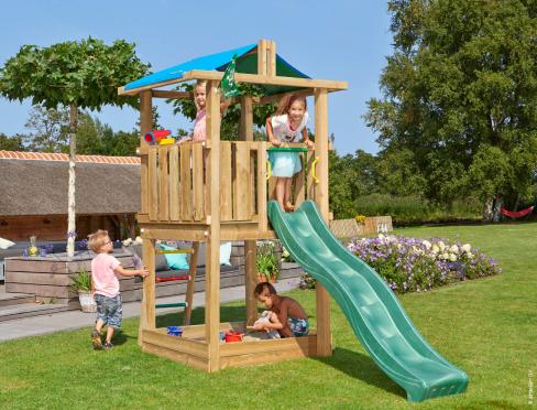 Wooden Climbing Frame for Small Garden • Jungle Hut